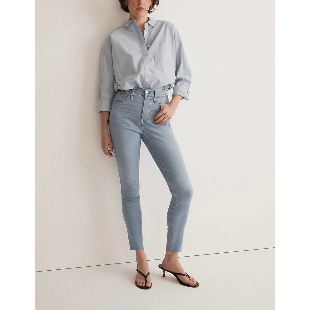 Madewell Womens 11" Roadtripper Size 26 Light Blue Skinny Denim High Rise Jeans